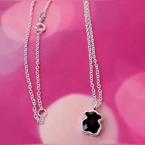 Necklace sterling silver Classic 925 with onyx